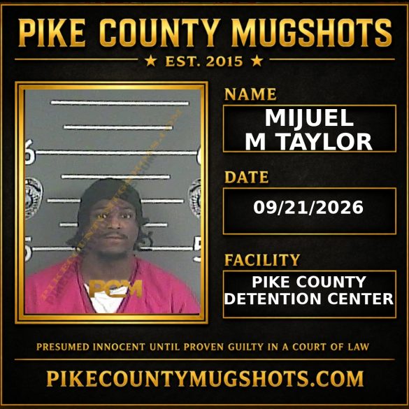 MIJUEL M TAYLOR Pike County Kentucky arrest booking