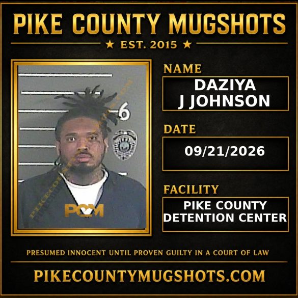 DAZIYA J JOHNSON Pike County Kentucky arrest booking
