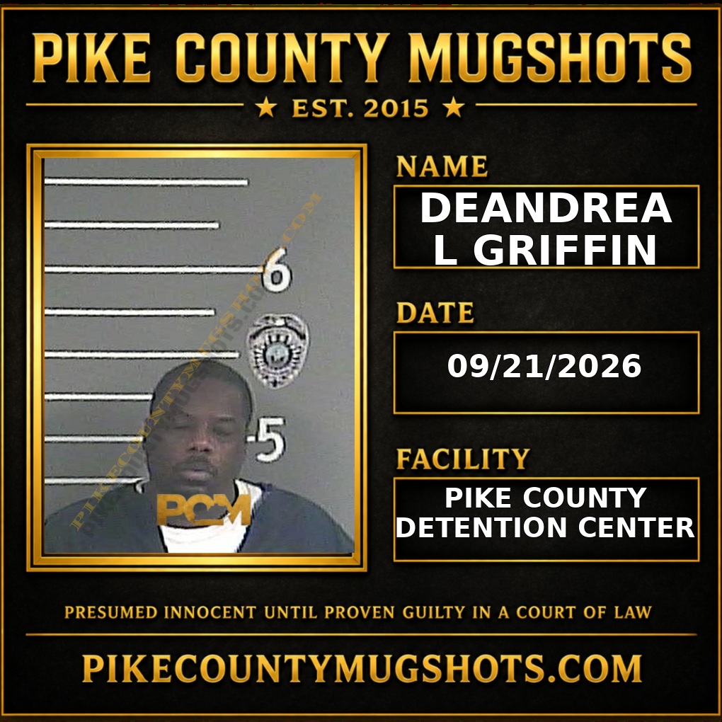 DEANDREA L GRIFFIN Pike County Kentucky arrest booking