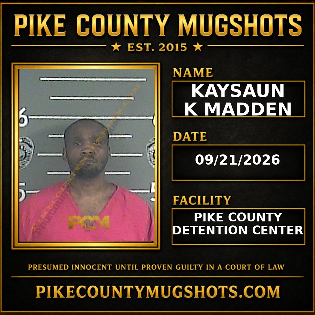 KAYSAUN K MADDEN Pike County Kentucky arrest booking