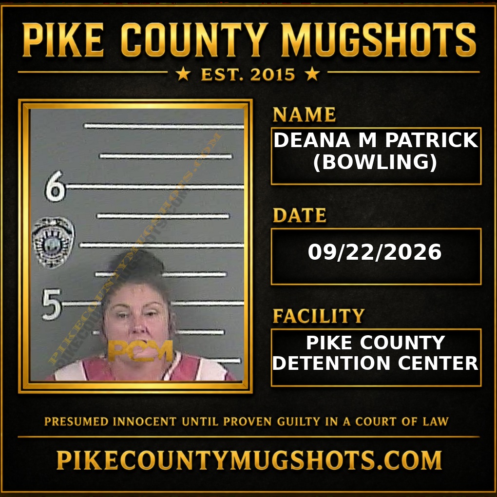 DEANA M PATRICK (BOWLING) Pike County Kentucky arrest booking