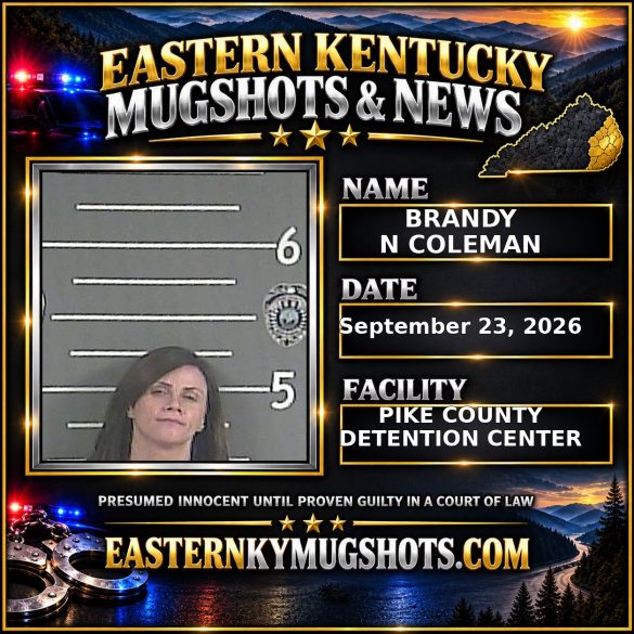 BRANDY N COLEMAN Pike County Kentucky arrest booking