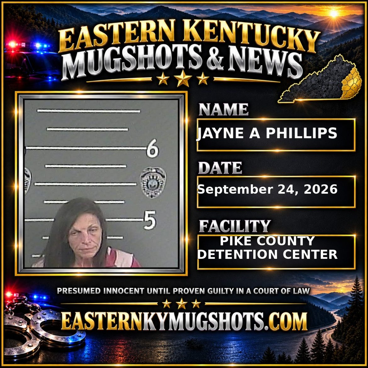 JAYNE A PHILLIPS Pike County Kentucky arrest booking