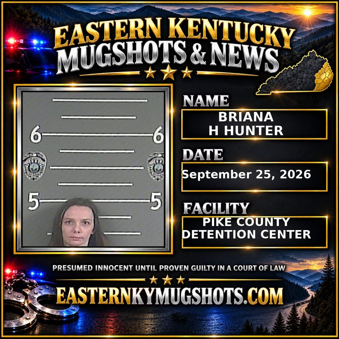 BRIANA H HUNTER Pike County Kentucky arrest booking