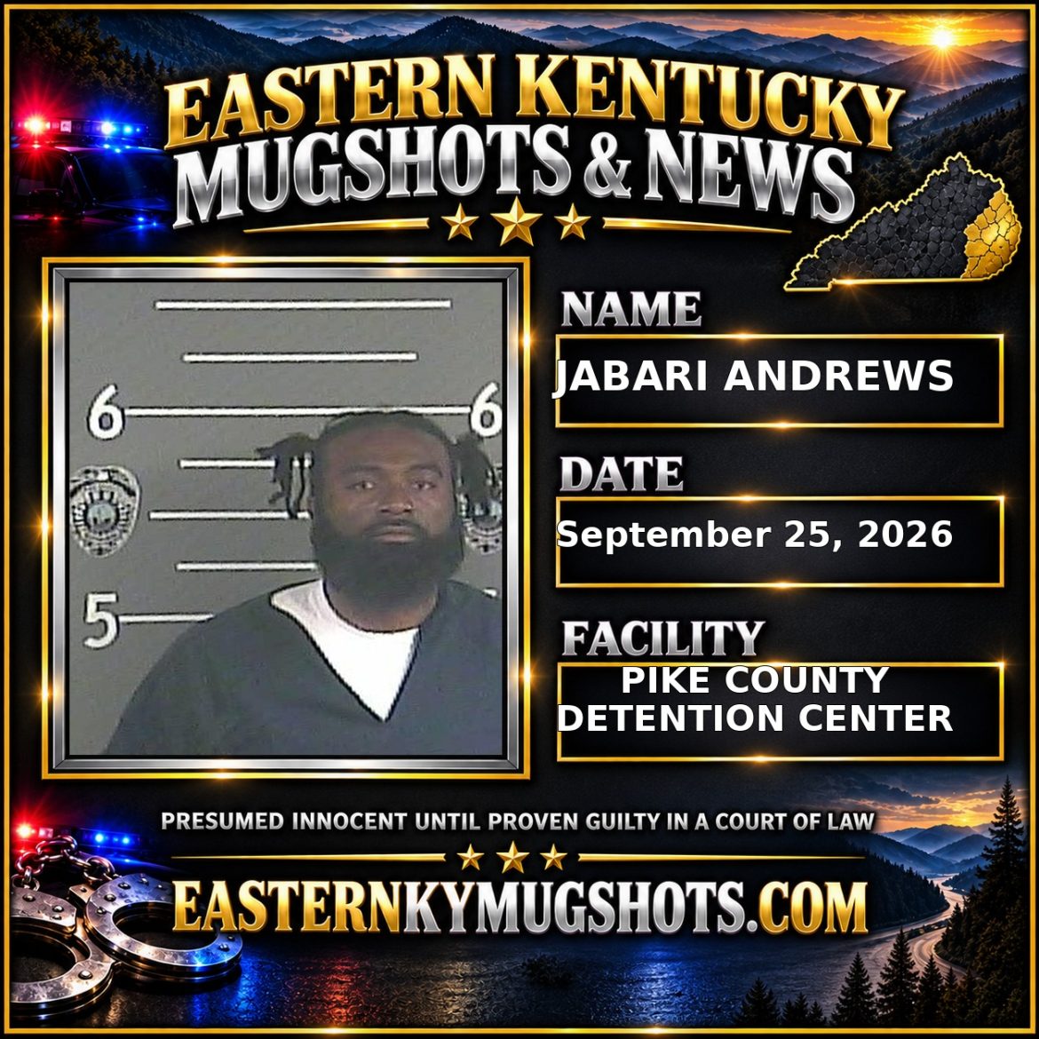 JABARI ANDREWS Pike County Kentucky arrest booking