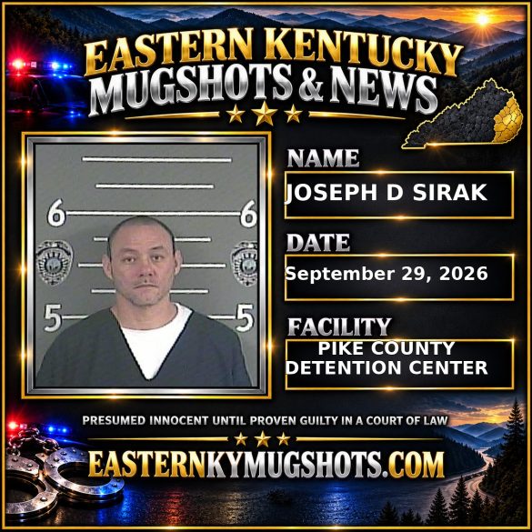 JOSEPH D SIRAK Pike County Kentucky arrest booking