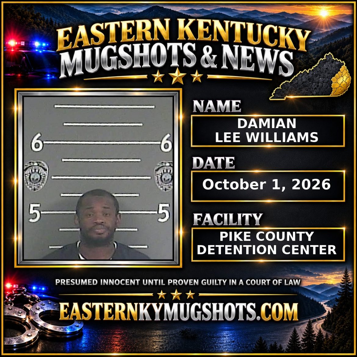 DAMIAN LEE WILLIAMS Pike County Kentucky arrest booking