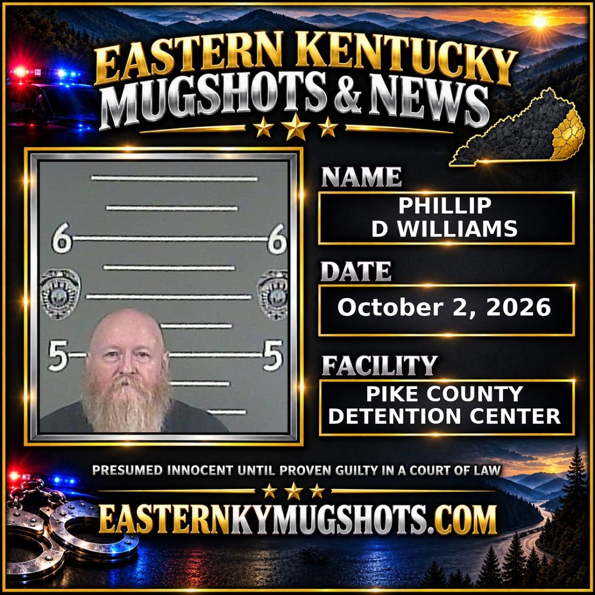 PHILLIP D WILLIAMS Pike County Kentucky arrest booking