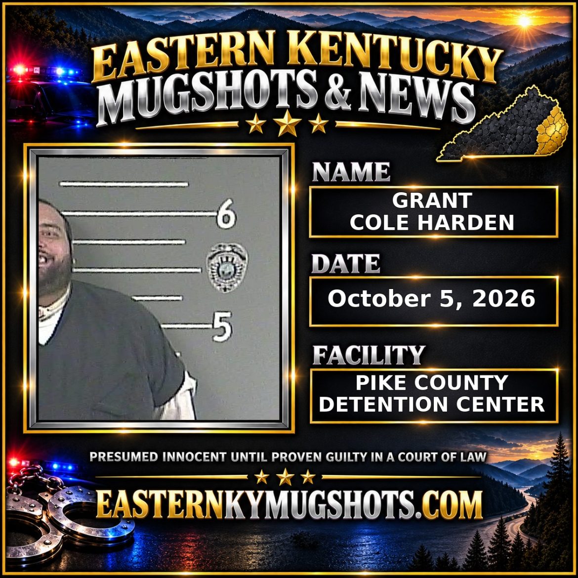 GRANT COLE HARDEN Pike County Kentucky arrest booking