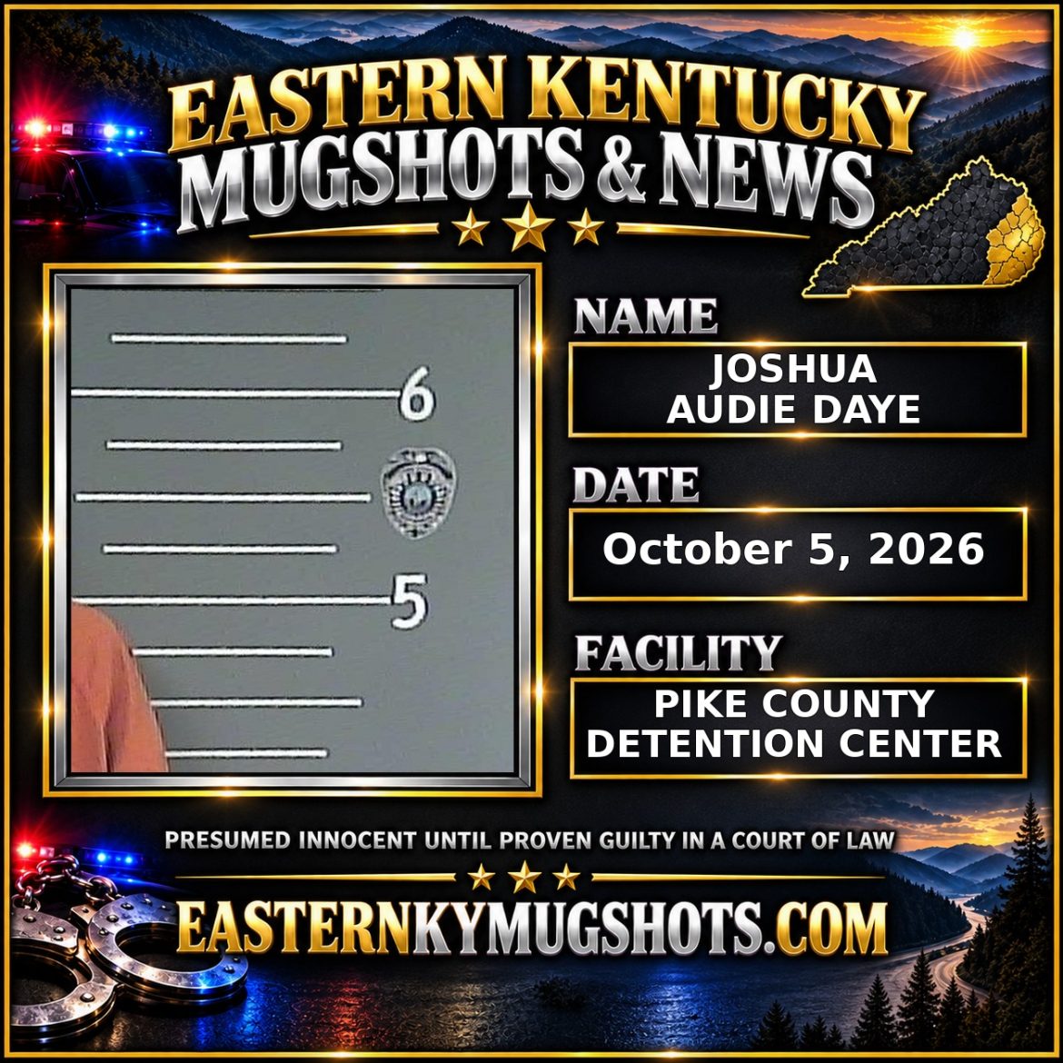 JOSHUA AUDIE DAYE Pike County Kentucky arrest booking