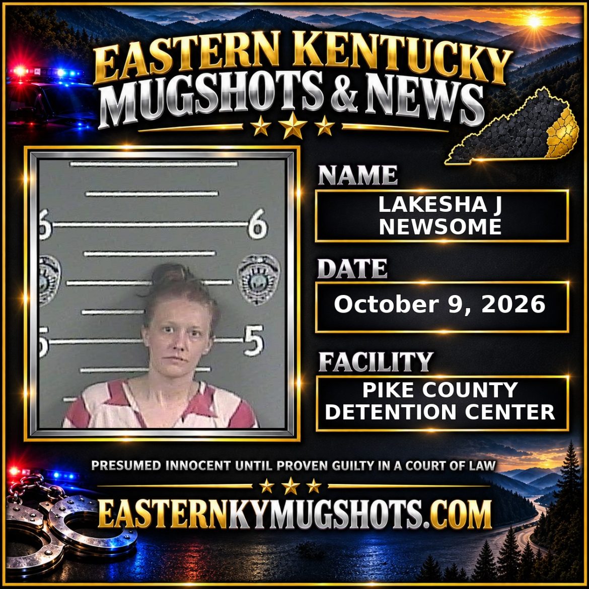 LAKESHA J NEWSOME Pike County Kentucky arrest booking