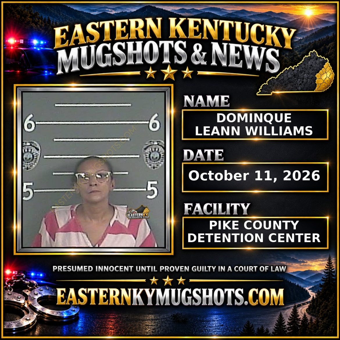 DOMINQUE LEANN WILLIAMS Pike County Kentucky arrest booking