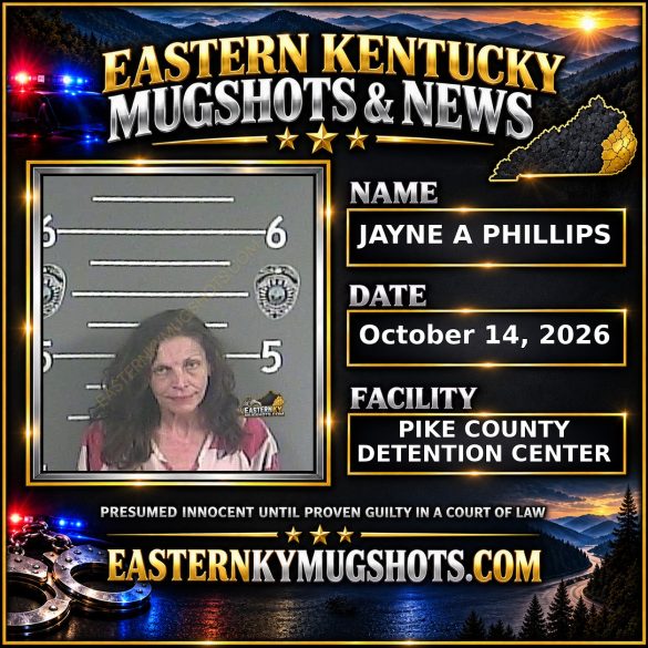JAYNE A PHILLIPS Pike County Kentucky arrest booking