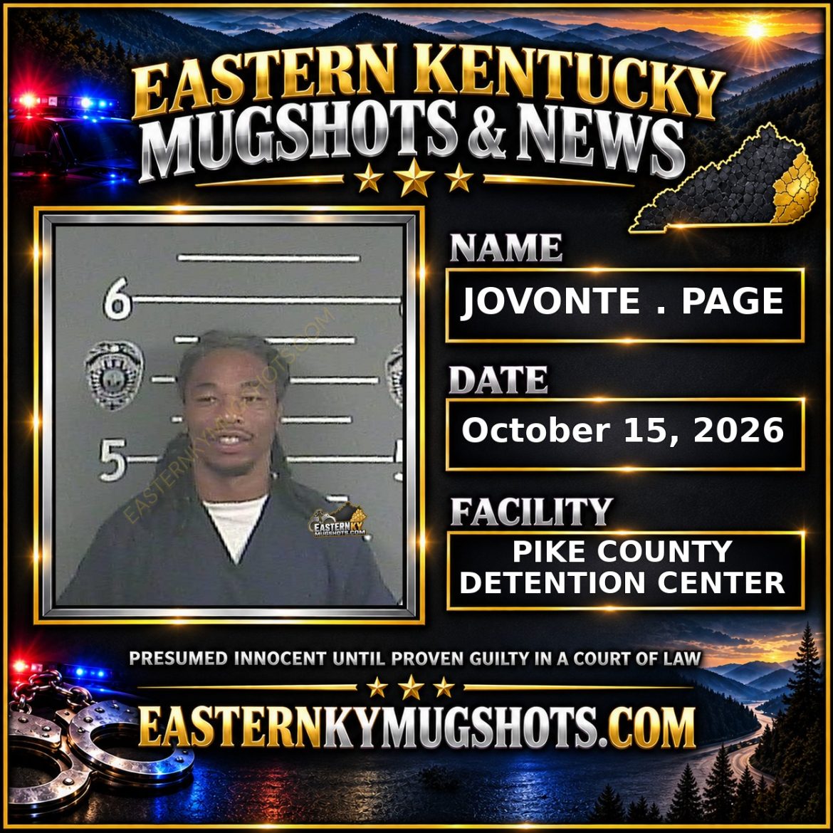 JOVONTE . PAGE Pike County Kentucky arrest booking